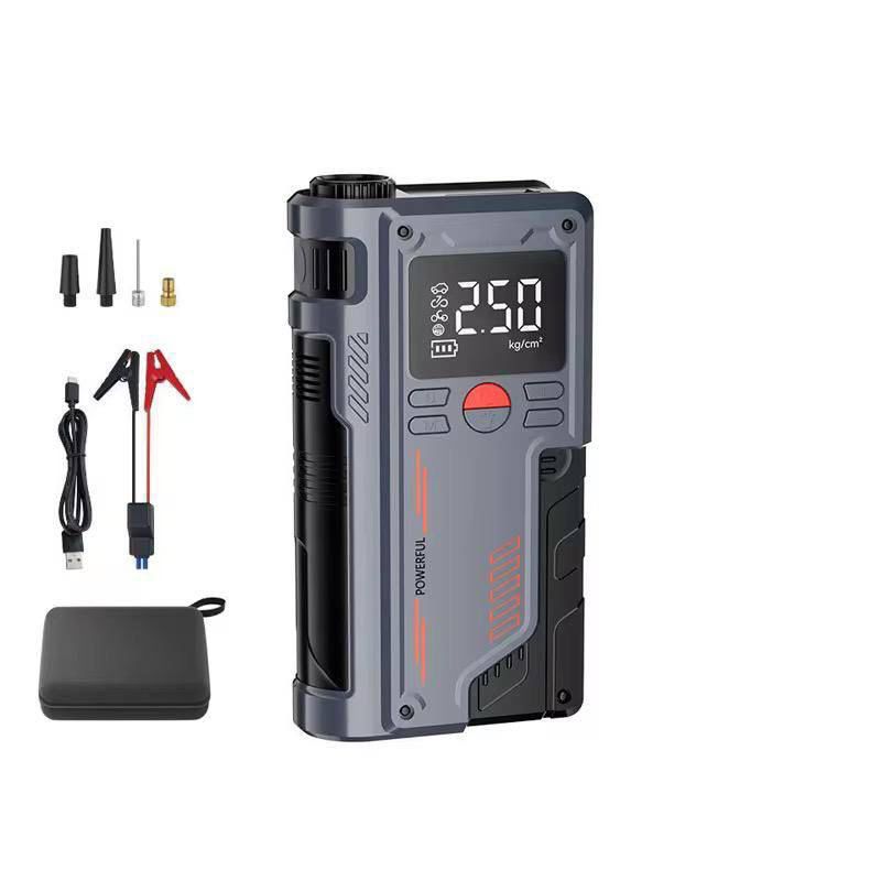 Portable Car Jump Starter With Digital Display/Air Pump/LED Flashlight
